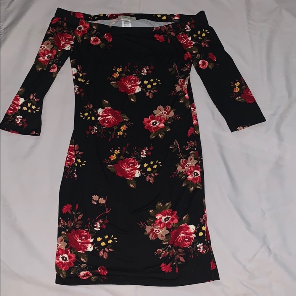 Floral off the shoulder dress